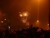 Fireworks at midnight! Looking at Houses of Parliament from south of Westminster Bridge.